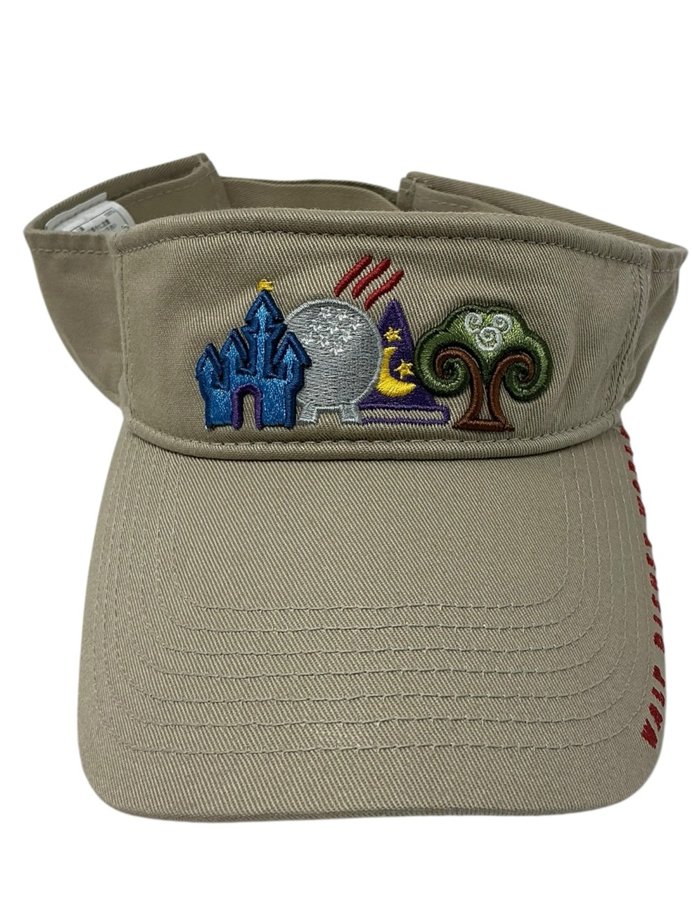 Walt Disney World Beige Embroidered Visor Adjustable Hat Cap
